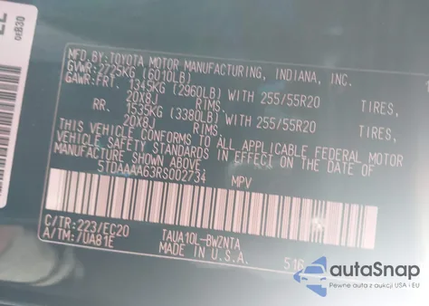 2024 Lexus Tx 350 из США, поврежденный, VIN 5TDAAAA63RS002734